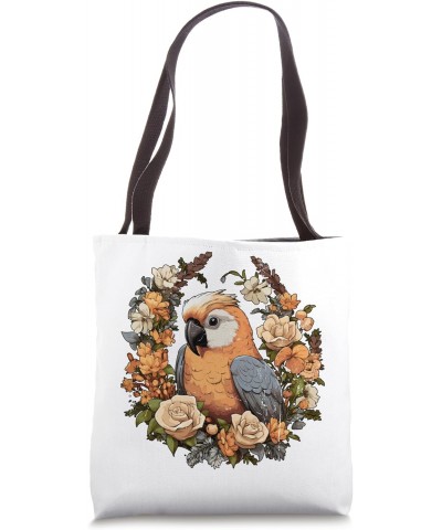 Cute Parrot Cottagecore Floral Aesthetic Women Girls Graphic Tote Bag $11.48 Totes