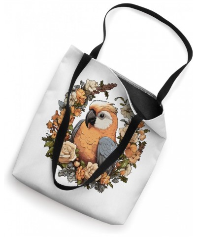 Cute Parrot Cottagecore Floral Aesthetic Women Girls Graphic Tote Bag $11.48 Totes