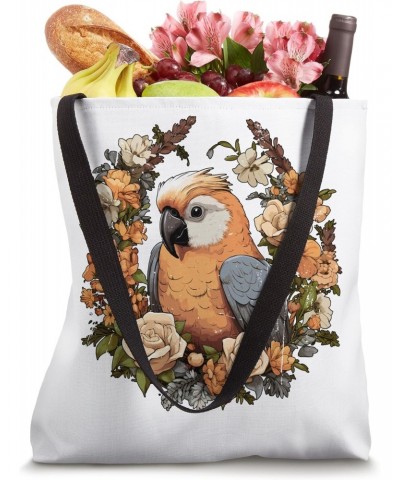 Cute Parrot Cottagecore Floral Aesthetic Women Girls Graphic Tote Bag $11.48 Totes