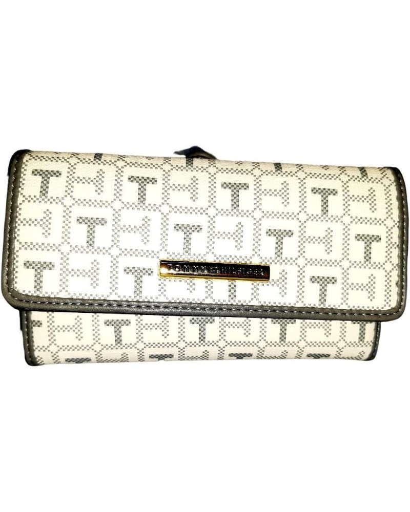 Women's Zipped Wallet with Card Holder and Many Compartments (White Grey), white grey $20.10 Wallets