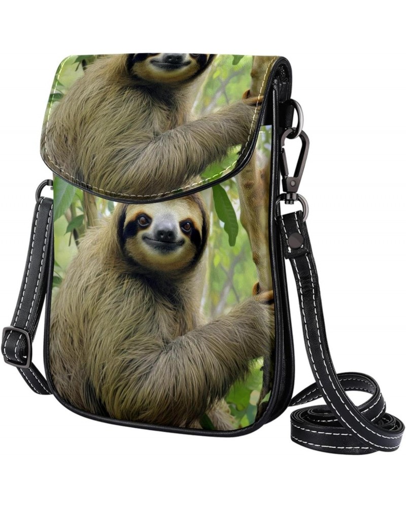 Crossbody Bags for Women,Crossbody Bag Men,Small Sling Bag,Animal Tree Sloth,Crossbody Purse $13.64 Crossbody Bags