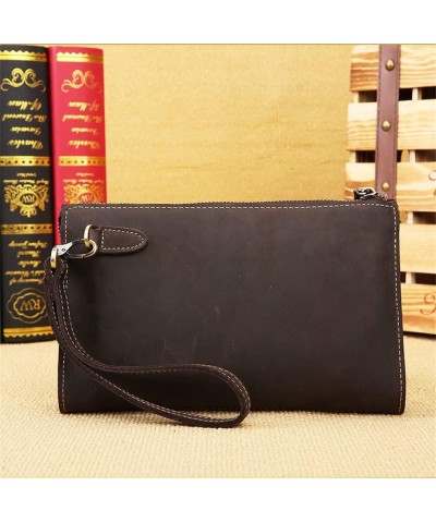 Handbag Men's Clutch Bag Business Casual Large Capacity Mobile Phone Bag Business Wallet 14*23*3cm A $77.96 Wallets