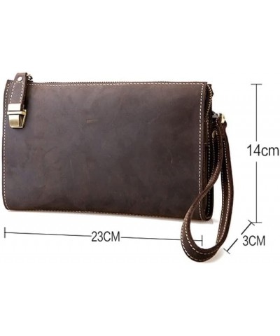 Handbag Men's Clutch Bag Business Casual Large Capacity Mobile Phone Bag Business Wallet 14*23*3cm A $77.96 Wallets