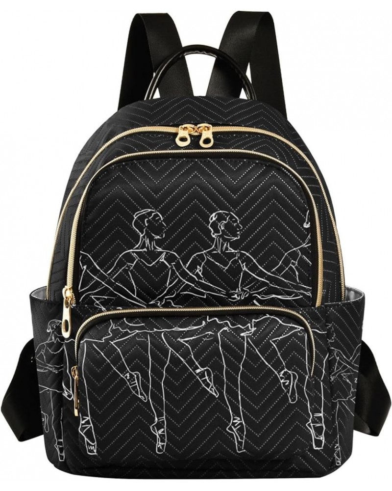 Ballet Ballerina Backpack for Women Shoulder Bag Lightweight Mini Backpack Casual Daypack Back Pack for Travel Mini(10.23'' x...