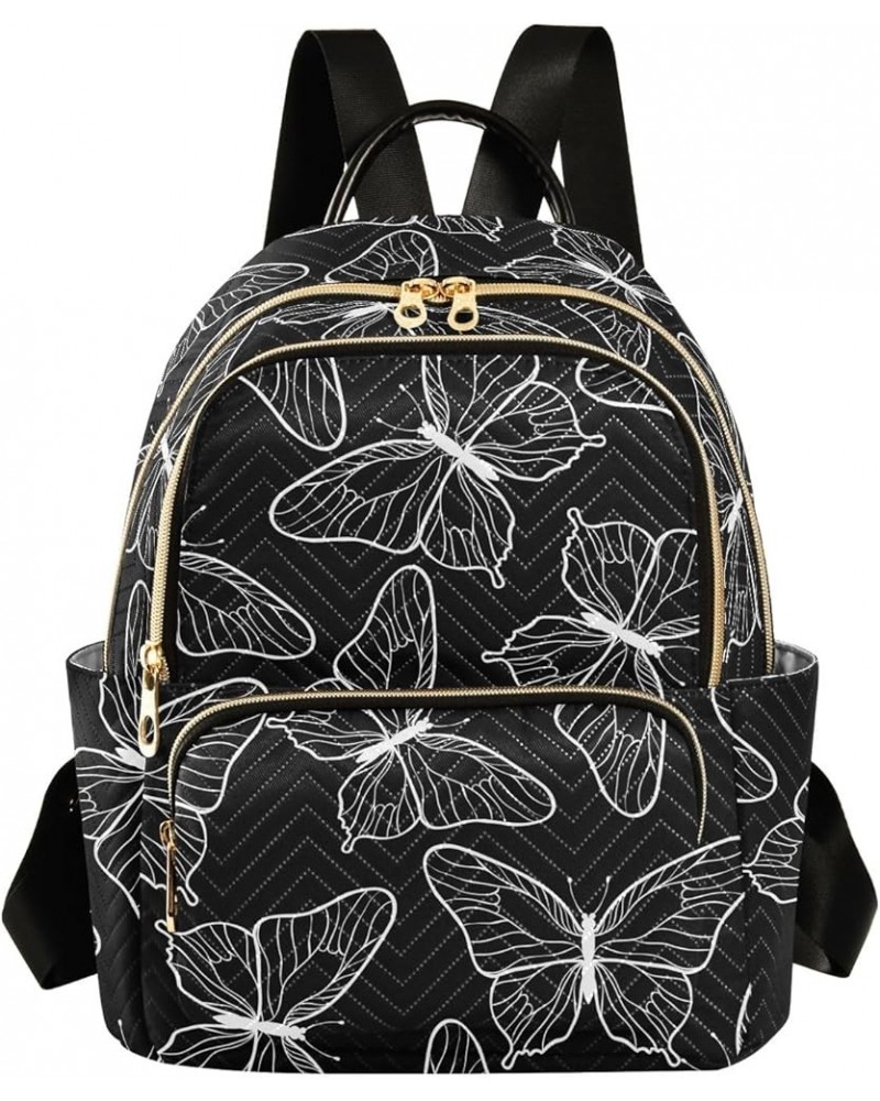 Travel Backpack Purse for Women Fashion Anti-theft Work Casual Butterfly Black Daypack Shoulder Bag Medium Size Small $14.80 ...