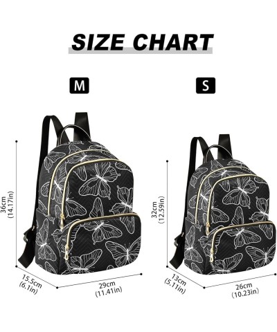 Travel Backpack Purse for Women Fashion Anti-theft Work Casual Butterfly Black Daypack Shoulder Bag Medium Size Small $14.80 ...