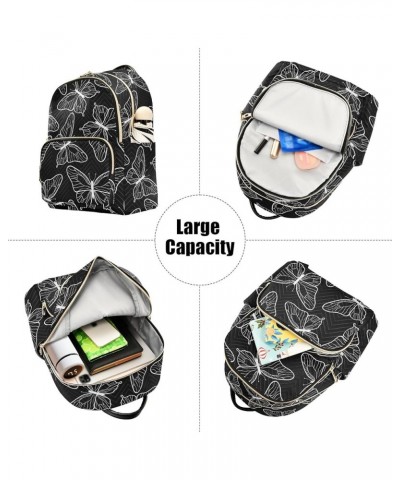 Travel Backpack Purse for Women Fashion Anti-theft Work Casual Butterfly Black Daypack Shoulder Bag Medium Size Small $14.80 ...