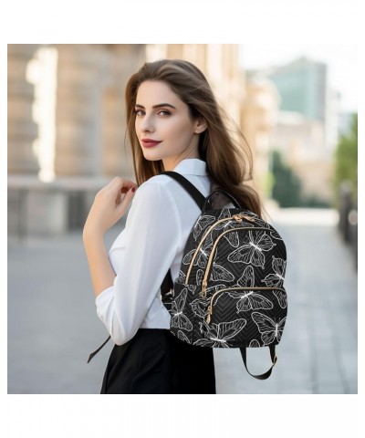 Travel Backpack Purse for Women Fashion Anti-theft Work Casual Butterfly Black Daypack Shoulder Bag Medium Size Small $14.80 ...