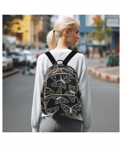 Travel Backpack Purse for Women Fashion Anti-theft Work Casual Butterfly Black Daypack Shoulder Bag Medium Size Small $14.80 ...