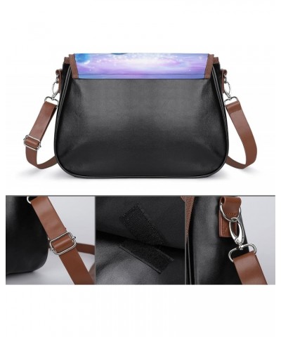 Pod of Lovable Dolphin Women's Vintage Crossbody Shoulder Bag Leather Handbags Small Purse $29.15 Shoulder Bags