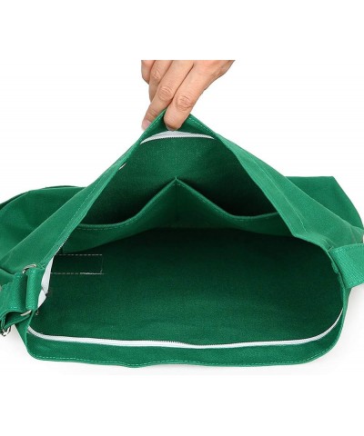 Women's Retro Large Size Canvas Shoulder Bag Hobo Crossbody Handbag Casual Tote Green $8.36 Totes