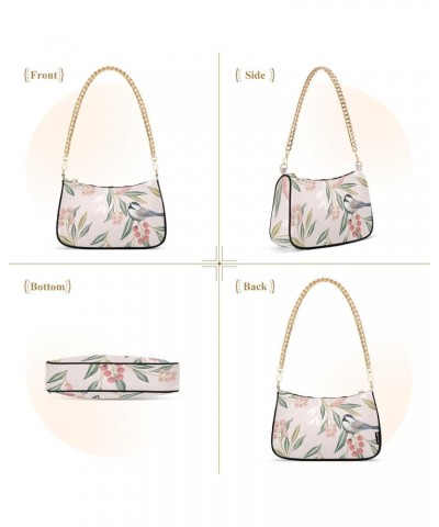 Shoulder Chain Bag for Women, Ethnic Ikat Tropical Pattern Women Small Purses Shoulder Handbags for Ladies Spring Birds $17.9...