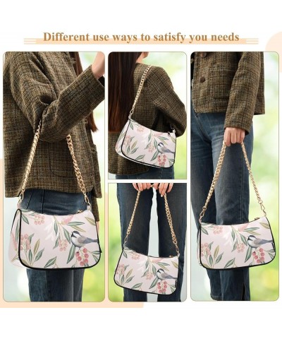 Shoulder Chain Bag for Women, Ethnic Ikat Tropical Pattern Women Small Purses Shoulder Handbags for Ladies Spring Birds $17.9...