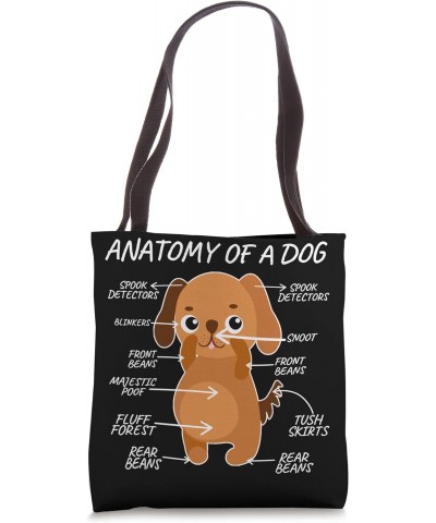 Anatomy of a dog cute definition a pet touch animal art Tote Bag $15.60 Totes