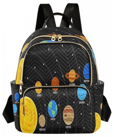 Funny Planet Solar System Space Women Backpack Purse Ladies Fashion Shoulder Bag Daypack Travel Bag 7.5L Small $16.42 Backpacks