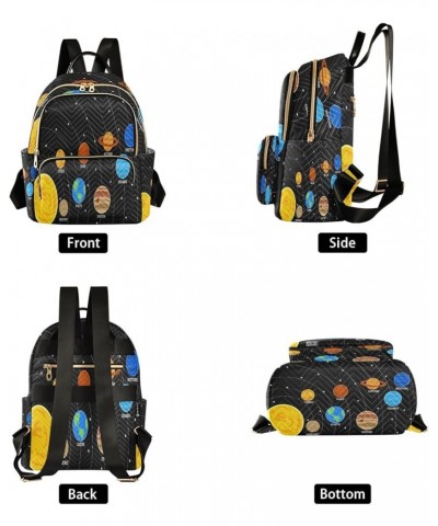 Funny Planet Solar System Space Women Backpack Purse Ladies Fashion Shoulder Bag Daypack Travel Bag 7.5L Small $16.42 Backpacks