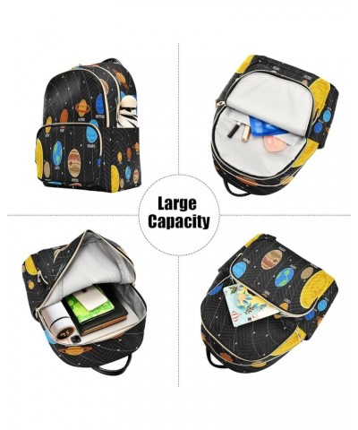 Funny Planet Solar System Space Women Backpack Purse Ladies Fashion Shoulder Bag Daypack Travel Bag 7.5L Small $16.42 Backpacks