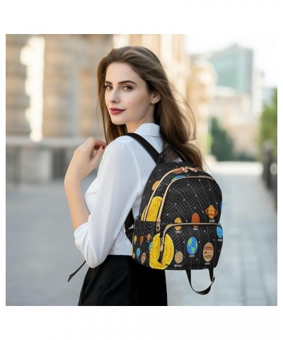 Funny Planet Solar System Space Women Backpack Purse Ladies Fashion Shoulder Bag Daypack Travel Bag 7.5L Small $16.42 Backpacks