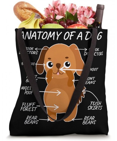 Anatomy of a dog cute definition a pet touch animal art Tote Bag $15.60 Totes