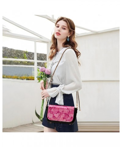 Valentine's Day Pink Hearts Crossbody Bags for Women Leather Purse Shoulder Bag Handbag for Work Daily Gifts $17.20 Shoulder ...