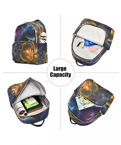 Medium Fashion Backpack for Women Bright Flowers Print Ladies Travel Daypack Aesthetic Shoulder Bag 11.4×6.1×14.1 IN $14.40 B...