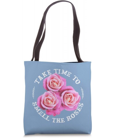 Pink Roses Women Teen Girls Positive Quote Gardener Gift Tote Bag $13.63 Totes