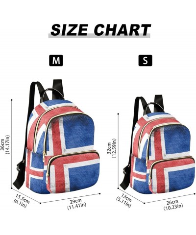 Patriot Women Backpack Flag Of Iceland Anti-Theft Travel Backpack with Luggage Belt Lightweight Handbag Lady Purse Roomy Doub...