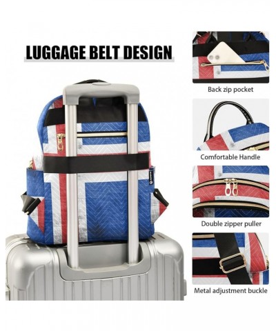 Patriot Women Backpack Flag Of Iceland Anti-Theft Travel Backpack with Luggage Belt Lightweight Handbag Lady Purse Roomy Doub...