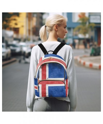 Patriot Women Backpack Flag Of Iceland Anti-Theft Travel Backpack with Luggage Belt Lightweight Handbag Lady Purse Roomy Doub...