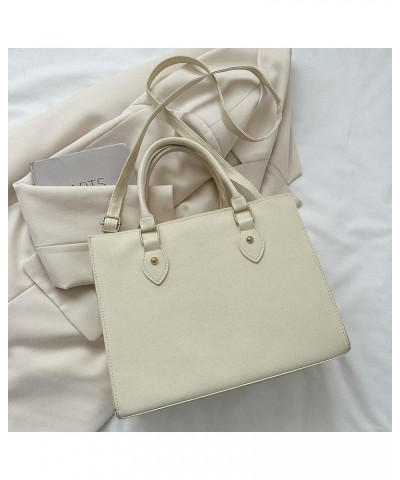 Women Shoulder Bag PU Leather Retro Sling Bag Adjustable Strap Solid Color Travel Lady Daily Handbag White $11.51 Satchels