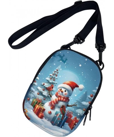 Mini Crossbody Bags for Women and Mens Sling Shoulder Satchel with Adjustable Strap Christnas Snowman Reindeer $10.59 Shoulde...