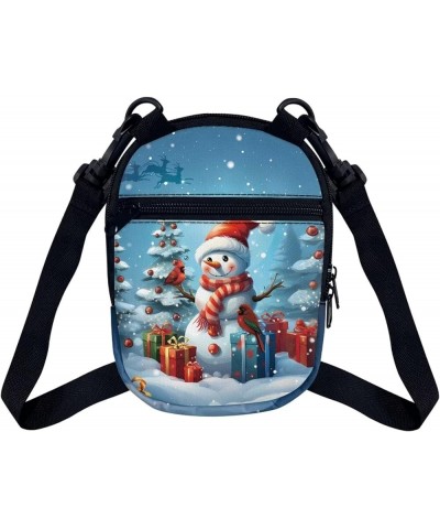 Mini Crossbody Bags for Women and Mens Sling Shoulder Satchel with Adjustable Strap Christnas Snowman Reindeer $10.59 Shoulde...