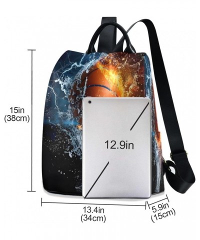 Basketball Women Purse Backpack Anti-Theft for Fashion Bag Travel Back Pack Rucksack Shoulder Bag $20.16 Backpacks