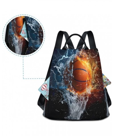 Basketball Women Purse Backpack Anti-Theft for Fashion Bag Travel Back Pack Rucksack Shoulder Bag $20.16 Backpacks