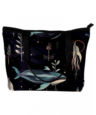 The Tote Bag For Women,Purses For Women,Handbags For Women,Abstract Feather Print Whales Handbags $14.55 Totes