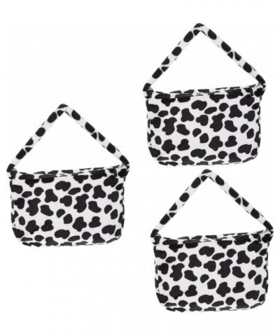 2 Pcs Leopard Shoulder Bag Zipper Bag Storage Women's Plush Blackx3pcs $10.69 Shoulder Bags