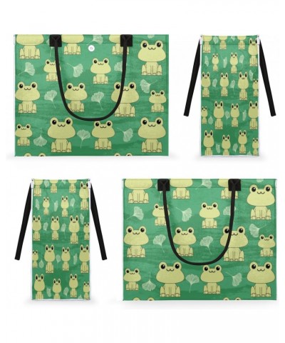 Frog Large Tote Bag Green Grunge Frog Shoulder Bag For Women Teachers Nurses Work Shopping Travel Handbag Purse $9.53 Totes