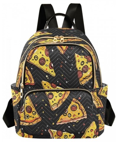 Cartoon Pizza Polka Dots Women Backpack Purse Ladies Fashion Shoulder Bag Daypack Travel Bag 7.5L Small $12.71 Backpacks