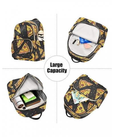 Cartoon Pizza Polka Dots Women Backpack Purse Ladies Fashion Shoulder Bag Daypack Travel Bag 7.5L Small $12.71 Backpacks