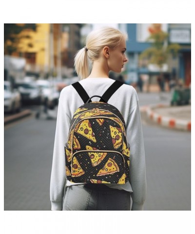 Cartoon Pizza Polka Dots Women Backpack Purse Ladies Fashion Shoulder Bag Daypack Travel Bag 7.5L Small $12.71 Backpacks