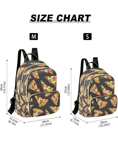 Pizza Cartoon Funny Women Backpack Purse Ladies Fashion Shoulder Bag Daypack Travel Bag 7.5L Small $16.42 Backpacks