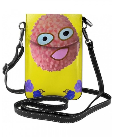 Women Small Cell Phone Purse Smiley Lychee Pattern Soft, Durable and Waterproof PU Leather Convenient for Daily use and Trave...