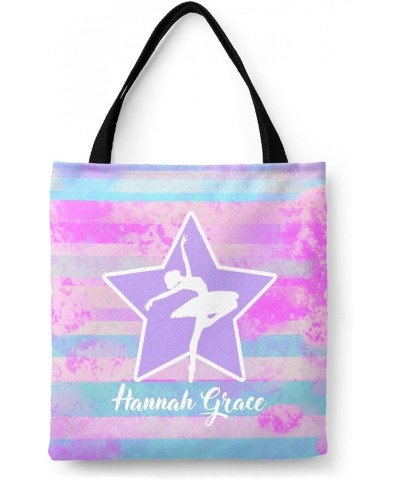 Star Rainbow Ballet Canvas Tote Bag Aesthetic Reusable Grocery Shopping Bags Shoulder Bag Book Tote Gifts Multi 12th $14.63 T...