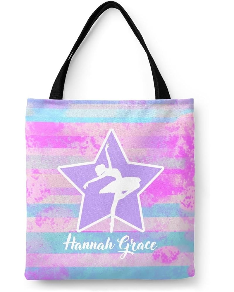 Star Rainbow Ballet Canvas Tote Bag Aesthetic Reusable Grocery Shopping Bags Shoulder Bag Book Tote Gifts Multi 12th $14.63 T...