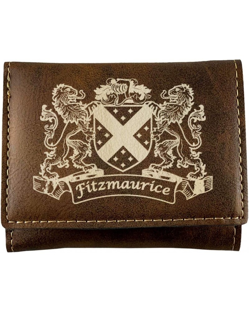 Fitzmaurice Irish Coat of Arms Rustic Leather Wallet $14.68 Wallets