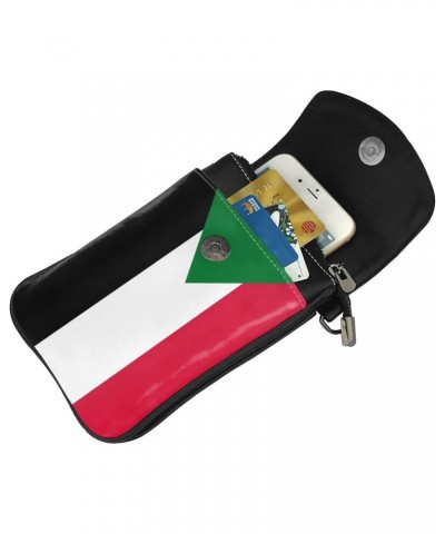 Cell Phone Purse Wallet Flag Of Sudan Small Crossbody Purse Bags With Shoulder Strap For Women Teen Girls $14.94 Crossbody Bags