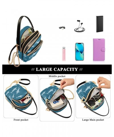 Joko lvery Swordfish Blue Cross Body Purse Crossbody Bags Chain Shoulder Bag Handbag for Work Gifts Women $10.12 Crossbody Bags