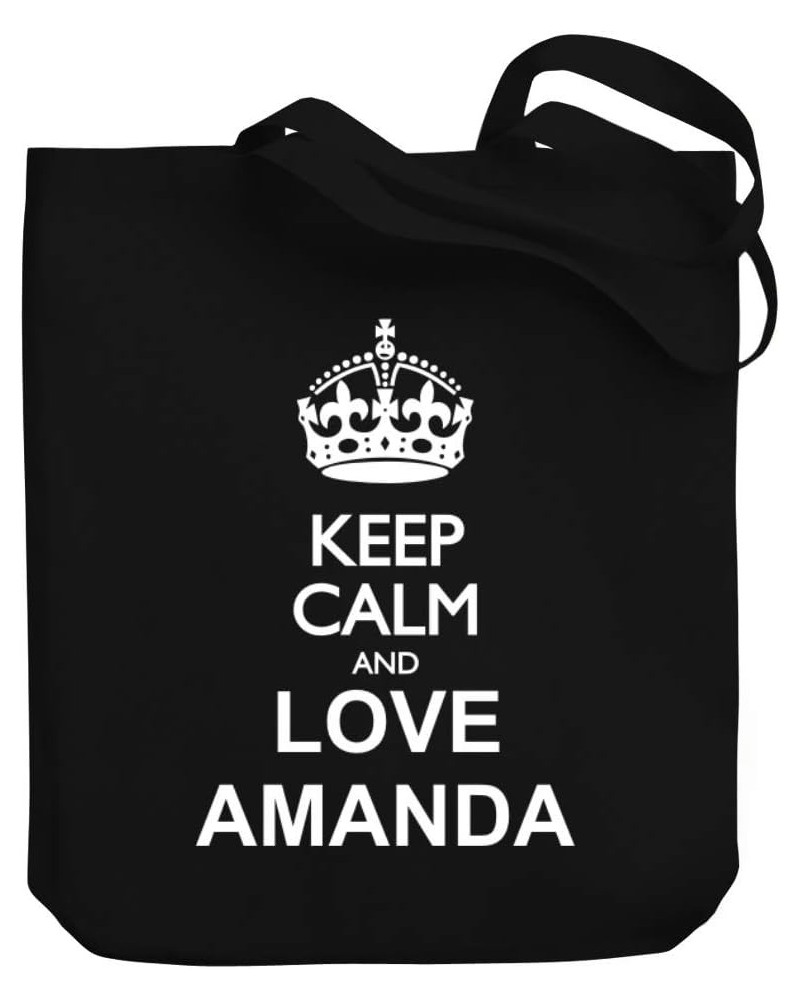 Keep calm and love Amanda Canvas Tote Bag 10.5" x 16" x 4 $17.20 Totes