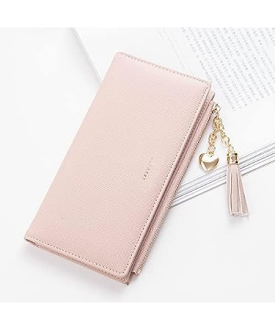 Leather Wallet Women's Pu Leather Wallet Long Large Capacity Zipper Purse Clutch for Ladies Girls Fashion Tassel Coin Holder ...