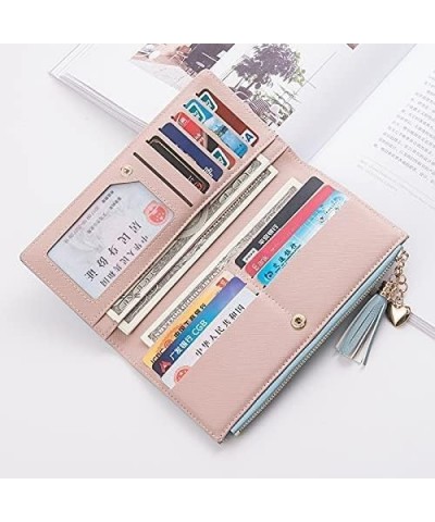 Leather Wallet Women's Pu Leather Wallet Long Large Capacity Zipper Purse Clutch for Ladies Girls Fashion Tassel Coin Holder ...